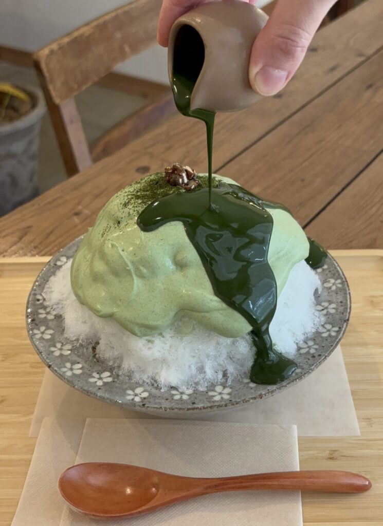 静岡茶のチーズかき氷
